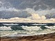 A. Gregers 
Rasmussen 
(1904-1994). 
Oil painting on 
canvas. 
Painting of the 
sea at 
Bornholm. ...