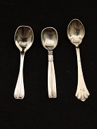 Set of 3  silver salt spoons
