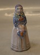 L. Hjorth miniature woman with purse 9 cm Bornholm Denmark Danish Art Pottery in nice and mint ...