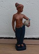 21189 RC Watergirl with jar of clay 55 cm , JH December 1953 Royal Copenhagen Stoneware. In nice ...
