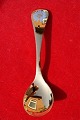 Georg Jensen year spoon 1980 of gilt sterling 
silver. Chicory
