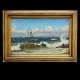 Christian 
Blache, 
1838-1920, oil 
on canvas, 
maritime motiv
Signed
Visible size: 
34x56cm. With 
...