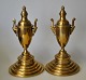 A pair of rare 
Swedish 
vase-shaped 
cassolettes 
bronze candle 
holders, 20th 
century, 
Skultuna. ...