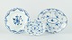 Royal 
Copenhagen. 
Three antique 
and very early 
Blue Fluted 
Plain and Blue 
Fluted Full 
Lace plate ...