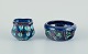 Nils Kähler for 
Kähler. Small 
ceramic bowl 
and small vase 
with turquoise 
glaze.
Approximately 
...