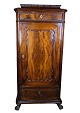 Tall cabinet of 
polished 
mahogany in 
beautiful 
antique 
condition with 
2 drawers and a 
door with ...