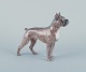 Royal Copenhagen, porcelain dog, standing boxer.Design by Holger Christensen ...