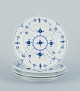 Royal Copenhagen, Blue Fluted Plain. A set of four plates.