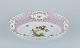 Herend, 
Hungary. Oval 
open lace 
porcelain bowl 
hand-painted 
with 
butterflies and 
birds on ...