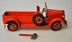 Tekno Falck car, 20th century Denmark. Comes with an axe. L.: 15 cm. With defects.