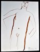 Gislason, Jon 
(1955 - ) 
Denmark: A 
naked man. 
Tusch on paper. 
Signed 1997. 32 
x 24 cm.
Unframed.