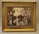 Bing and 
Grondahl gold 
framed 
porcelain 
painting ca 34 
x 39.5 cm Paul 
Fisher 
(1860-1934) 
Fire in ...