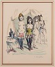 Léonard 
Tsuguharu 
Foujita 
(1886–1968), 
well listed 
Japanese/French 
artist. Color 
lithograph on 
...