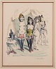 Léonard Tsuguharu Foujita (1886–1968), well listed Japanese/French artist. Color lithograph on ...