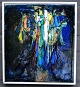 Musoni, Giorgio 
(1933 - 2017) 
Italy/Denmark: 
Composition. 
New World. 
Enamel on 
copper. Signed 
...