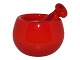 Holmegaard 
Palet, round 
red mortar with 
matching 
pestle.
Designet by 
Michael Bang in 
...