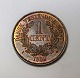 DVI. Frederik VII. 1 cent 1859. Nice well-kept coin.