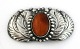 Albeck, 
Copenhagen. 
Silver belt 
buckle with 
amber (826). 
Length 79 mm