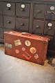 Decorative, old 
travel suitcase 
in leather with 
a super fine 
patina and old 
travel labels 
from ...