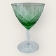 Lyngby glass, Vienna antique, White wine glasses dark green goblets, 12cm high, 7.5cm in ...