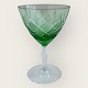 Lyngby glass, 
Vienna antique, 
White wine 
glasses dark 
green goblets, 
12cm high, 
7.5cm in ...