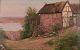 Christian Zacho 
(1843-1913), 
well listed 
Danish artist.
Oil on artist 
board. Danish 
summer ...