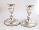 Svend Toxvärd. Silver candlesticks with oval foot (830). A pair. Height 12 cm