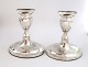 Svend Toxvärd. 
Silver 
candlesticks 
with oval foot 
(830). A pair. 
Height 12 cm