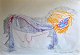 Zwick, Lis (1942- 2020) Denmark/Sweden: An animal. Pastel on paper. Signed 1985. 20 x 390 ...