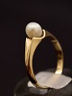 14 carat gold 
ring size 54 
with genuine 
pearl from 
goldsmith 
Jørgen Larsen 
Copenhagen item 
no. ...