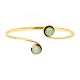 Oval 14kt gold bangle by Knud Hejl, Gjerlev, Denmark, 1956-96. Size inside: 
6,3x5,2cm