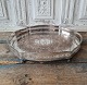 Oval silver 
plated tray 
with gallery 
edge, the tray 
stands on small 
"ball and claw 
feet" ...