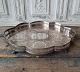 Oval silver 
plated tray 
with gallery 
edge, the tray 
stands on small 
"ball and claw 
feet" ...