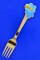 Anton Michelsen 
christmas 
cutlery, gilded 
sterling silver 
with an inlaid 
enamel motif. 
Christmas ...