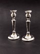 Sterling silver candlesticks H 19 cm. on oval foot from  Svend Toxværd Copenhagen item no. 552498
