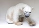 Bing & 
Grondahl. 
Porcelain 
figure. Sitting 
polar bear. 
Model 1857. 
Length 36 cm. 
(1 quality)