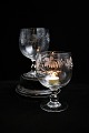 LARGE antique French hand-blown souvenir glass with writing "Amitié" (Friendship) and floral ...