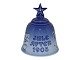 Bing & 
Grondahl, small 
Christmas Bell 
with 1905 
Christmas plate 
decoration.
Decoration 
number ...