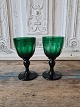 Green white wine glass with olive grinds Produced at Holmegaard from 1853 Height 12.5 cm. ...