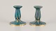 Josef Ekberg 
(1877-1945) for 
Gustavsberg, 
Sweden. A pair 
of candle 
holders with 
glaze in ...
