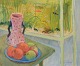 Einar Lindberg 
(1916-1993), 
listed Swedish 
artist. Oil on 
canvas. Still 
life with an 
aquarium, ...