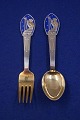 Michelsen 
Christmas 
spoons & forks 
of Danish 
partial gilt 
sterling silver 
or three Towers 
...