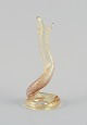 Trelleborgs Glasbruk, Sweden. Sculpture in the form of a cobra snake in art 
glass. Yellow and clear glass. Mouth-blown.