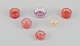 Fåglavik 
Glasbruk 
(1874-1980), 
Sweden.
Six salt 
cellars in 
colored glass. 
Handmade 
pink/orange ...