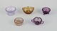 Fåglavik 
Glasbruk 
(1874-1980), 
Sweden.
Five salt 
cellars in 
colored glass. 
Handmade purple 
and ...