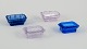 Fåglavik 
Glasbruk 
(1874-1980), 
Sweden.
Four salt 
cellars in 
colored glass. 
Handmade blue 
and ...