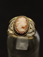 Filigree silver ring  with cameo