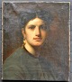 Danish artist (19th century): Female portrait. Oil on canvas. Unsigned. 51 x 43 cm.Verso ...