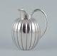 Georg Jensen Art Deco sterling silver jug in fluted style.