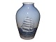 Royal Copenhagen vase with large sailing boat.Please note that this item is exclusively ...